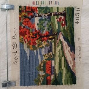 Vintage Needlepoint Canvas / 8"x11.5"